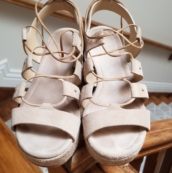 Michael Kors platform suede espadrilles Size 8 - Picture 2 of 4